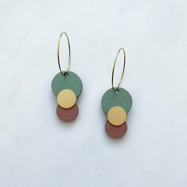 Colour Combo Circle Hoop Earrings by MikaPeet