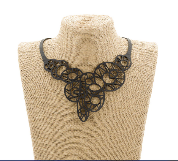 Stellar Astronomy Geometric Rubber Necklace by Paguro