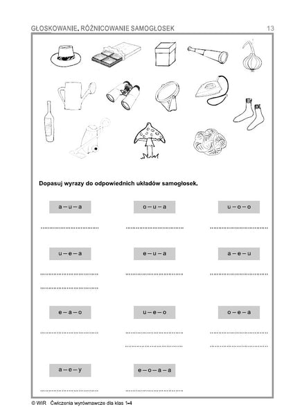 Ćwiczenia wyrównawcze dla uczniów z trudnościami w nauce czytania i pisania