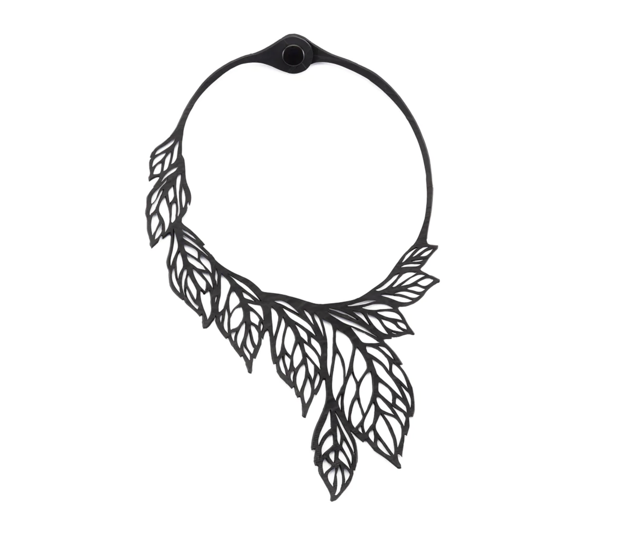 Spring Leaf Recycled Rubber Necklace by Paguro